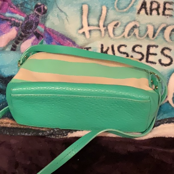 Kate Spade New York Teal Striped w/Original Dust Bag, - Picture 8 of 9